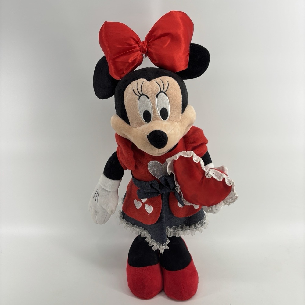 Gemmy Disney Minnie Mouse VALENTINE'S DAY Door Greeter 24" Red Bow Dress Heart